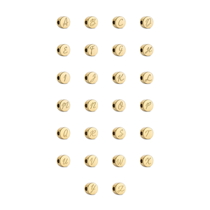 Script Initial Bracelet Charm (Gold)