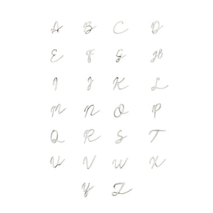 Stacey's Stories Script Initial Pendant (Silver)