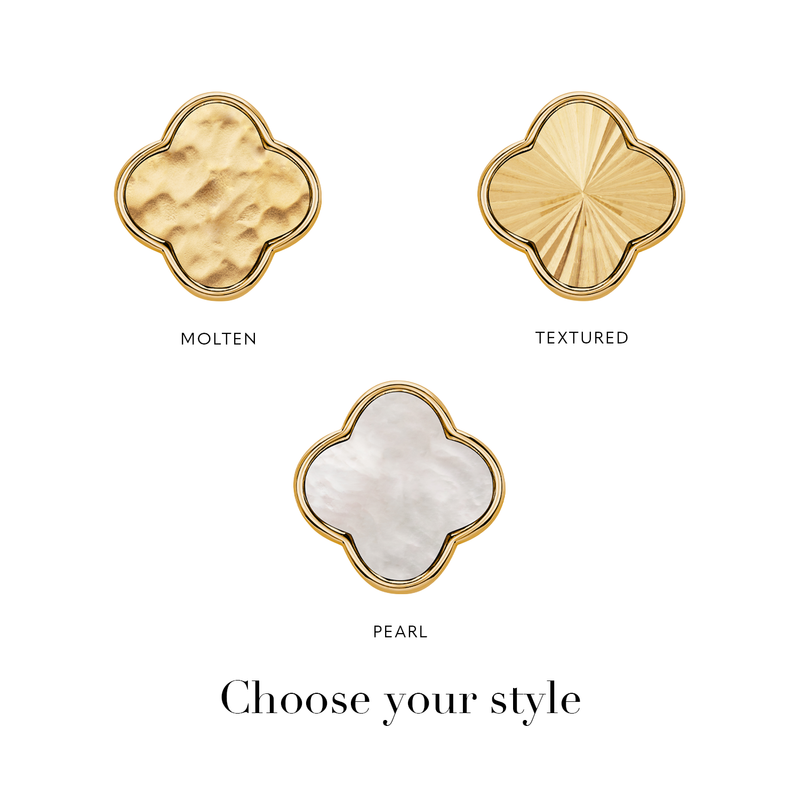 DP Copy of Clover Custom Name Bracelet (Gold)