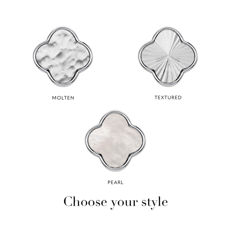 DP Copy of Clover Custom Name Bracelet (Silver)