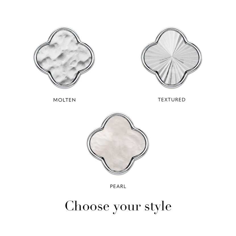 DP Copy of Clover Custom Name Bracelet (Silver)