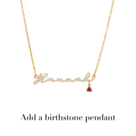 Crystal Signature Name Necklace (Gold) (Copy)