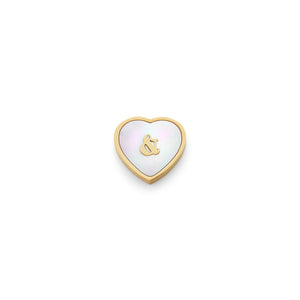 Pearl Heart Charms (Gold) - &