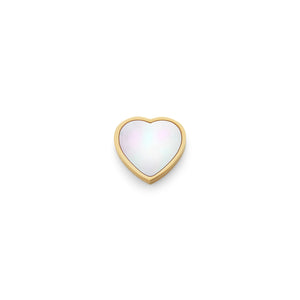 Pearl Heart Charms (Gold) - Plain