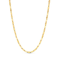 Layering Paperclip Diamond Cut Chain Necklace (Gold)