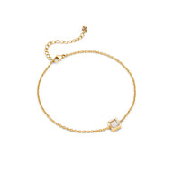 White Moonstone Little Luxe Bracelet (Gold)