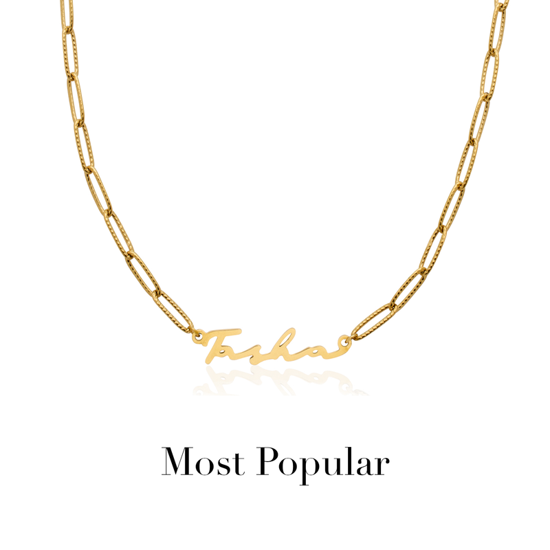 Signature Name Necklace (Gold) (Copy)