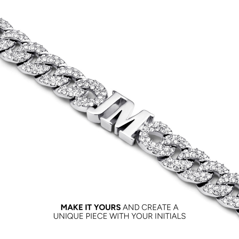 Gala Pavé Initial Choker (Silver)