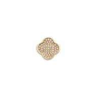 Shimmer Pavé Clover Charms (Gold) - Plain