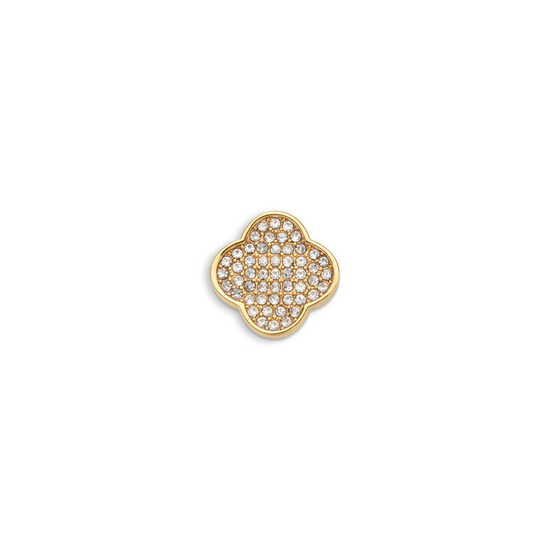 Shimmer Pavé Clover Charms (Gold) - Plain
