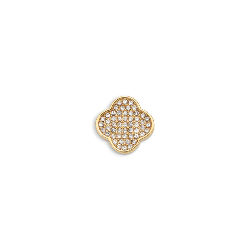 Shimmer Pavé Clover Charms (Gold) - Plain