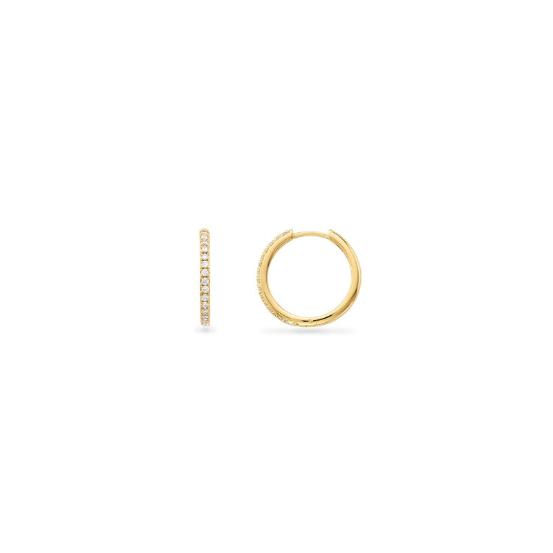 Beam Pavé Hoop Earring (Gold)