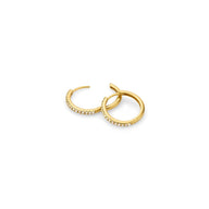 Beam Pavé Hoop Earring (Gold)