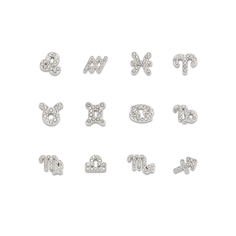 Made Mine Charms - Pave Zodiac Charms (Silver)