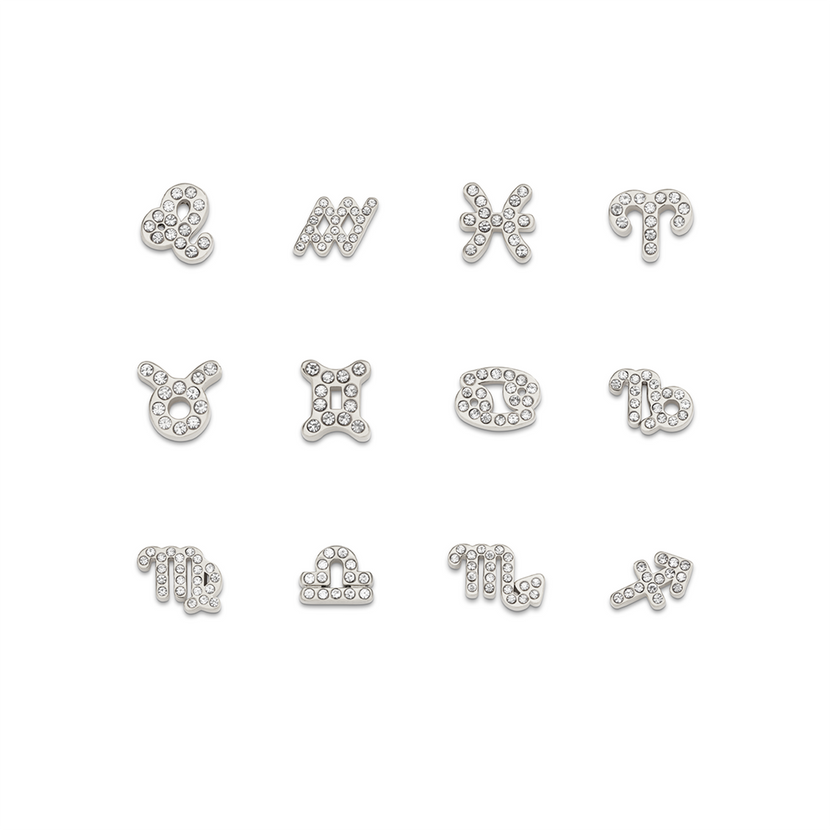 Made Mine Charms - Pave Zodiac Charms (Silver)
