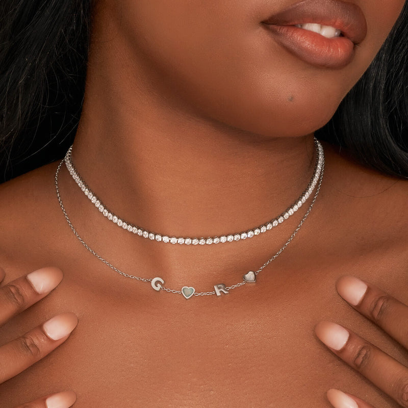 Tennis Necklace (Silver)