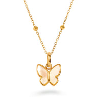 Pearl Butterfly Necklace (Gold)