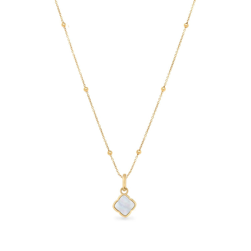Pearl Clover Necklace (Gold)