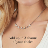 Pearl Custom Name Necklace (Silver)