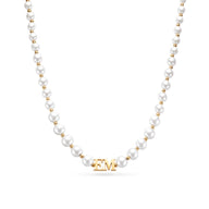 Lunar Pearl Initial Choker (Gold)