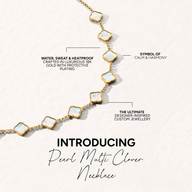 Pearl Multi Clover Necklace (Gold)