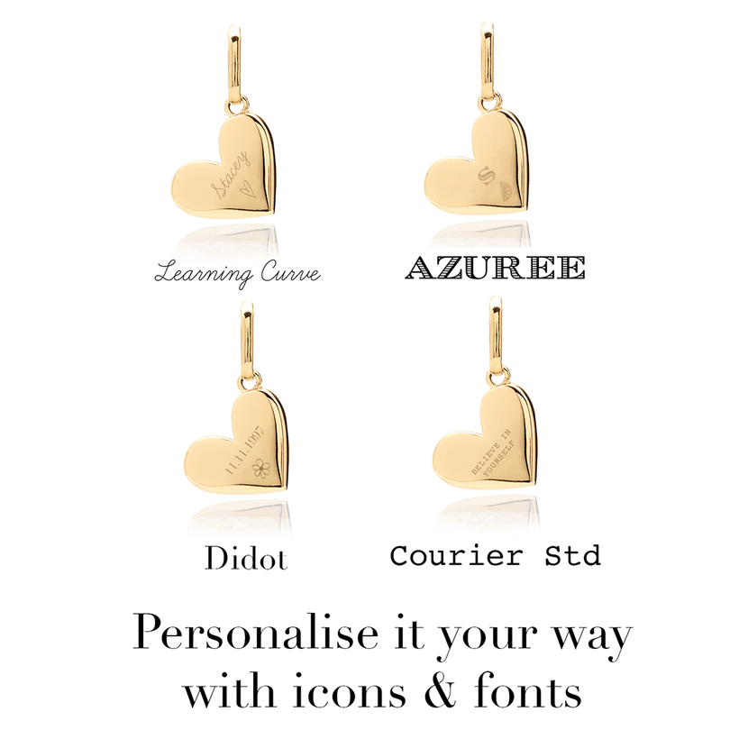 Large Heart Pebble Pendant (Gold) - test functionality