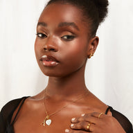 Personalised Initial & Birthstone Necklace (Gold)