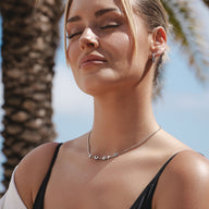 Box Chain Custom Name Necklace (Silver)