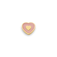 Rose Quartz Heart Charms (Gold) - Heart