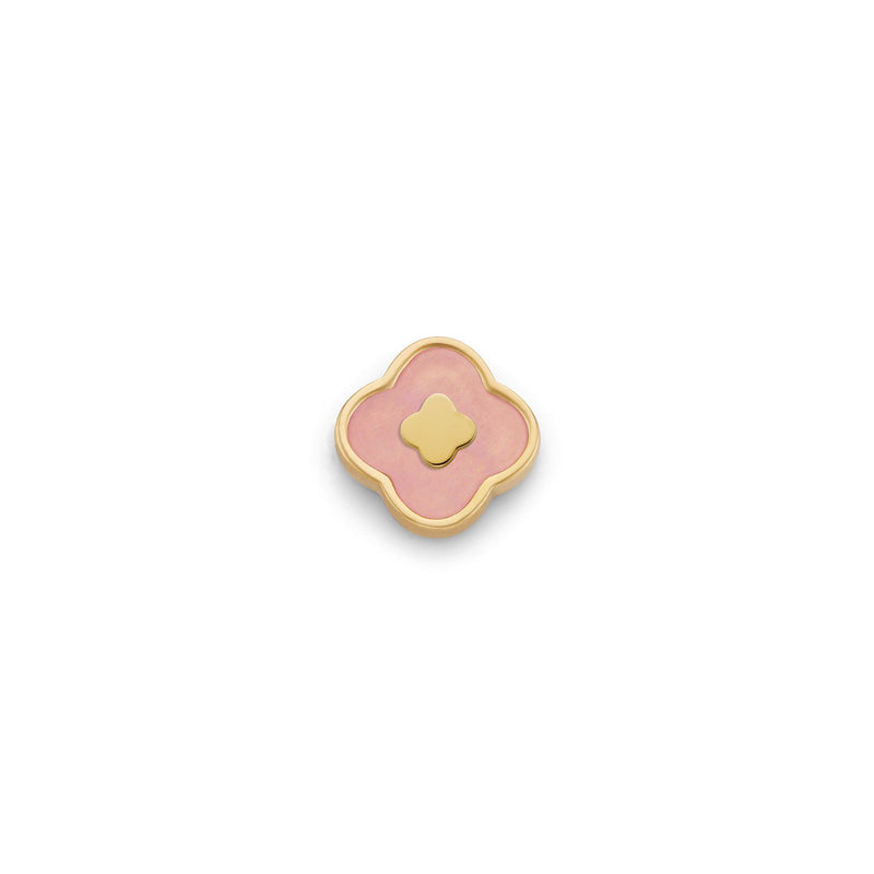 Rose Quartz Heart Charms (Gold) - Clover