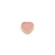 Rose Quartz Heart Charms (Gold) - Plain