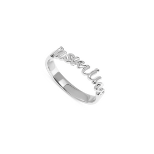 Script Name Ring (Silver)