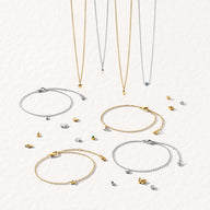 Fine Molten Initial Necklace (Silver)