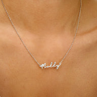 Fine Signature Name Necklace (Silver)