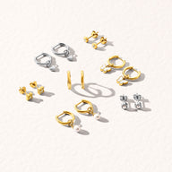 Fine White Topaz Stud Earrings (Silver)