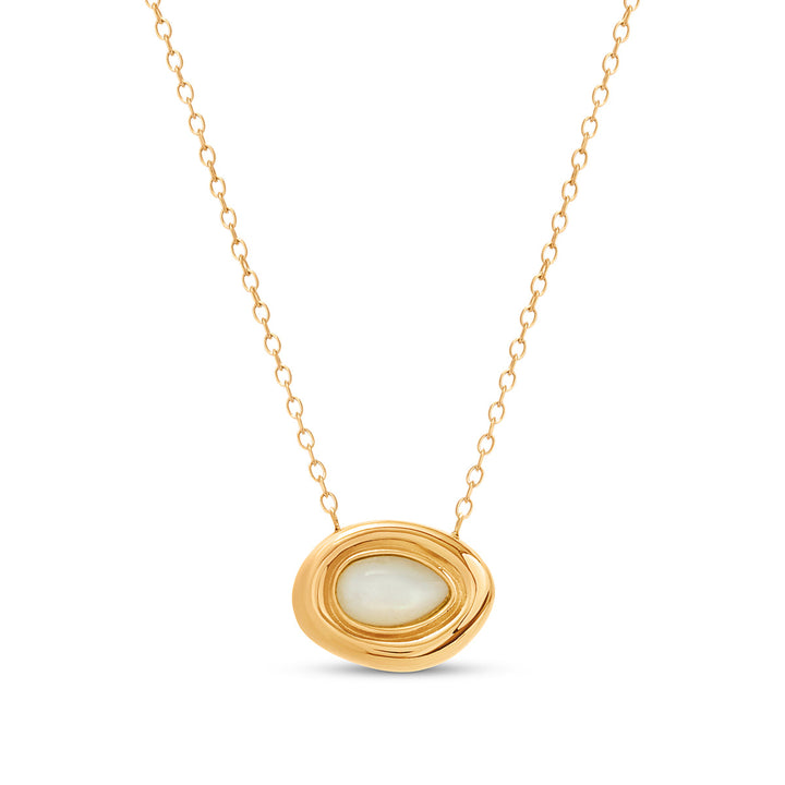 Pearl Molten Necklace (Gold)