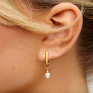 Fine Organic Pearl Earrings Set (Gold)