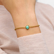 Organic Amazonite Bracelet (Gold)