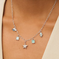 Made Mine Ocean Charm Necklace (Silver)