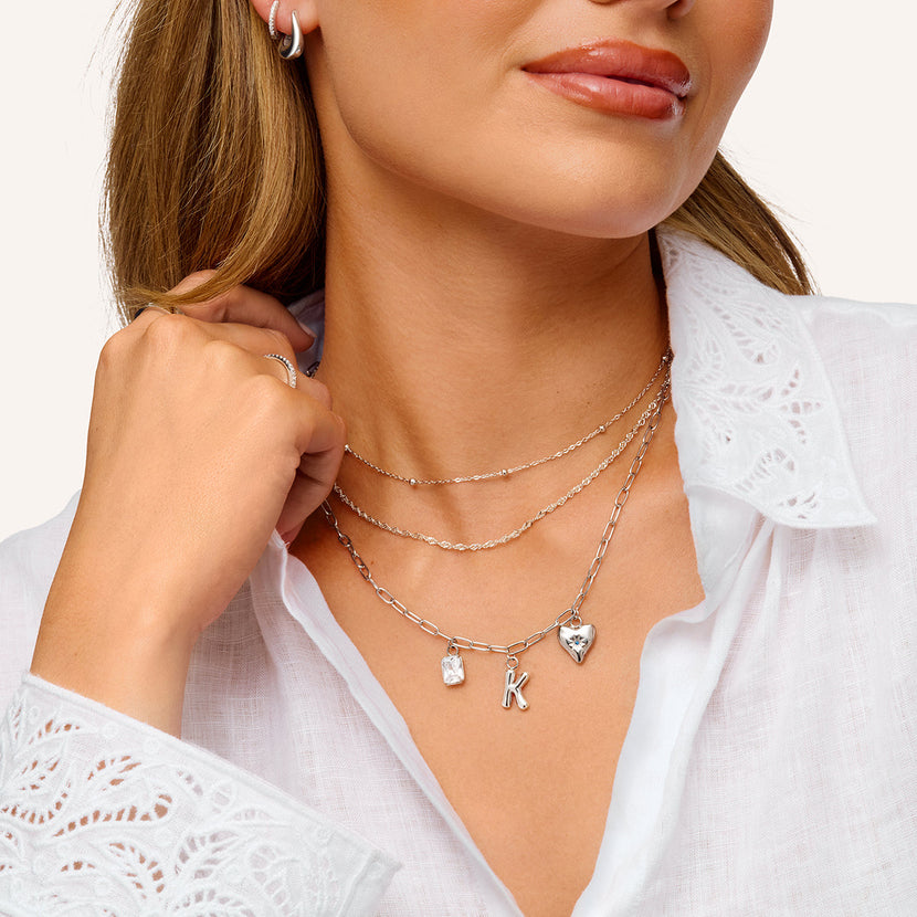 Made Mine Ocean Charm Necklace (Silver)