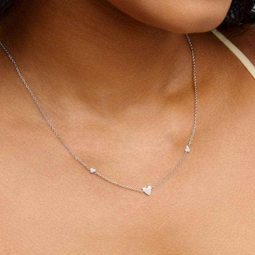 Mini Heart Necklace (Silver)