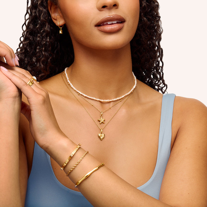 Ocean Charm Necklace (Gold)