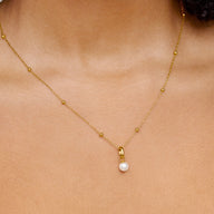 Mini Pearl Necklace (Gold)