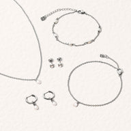 Fine Organic Pearl Necklace (Silver)