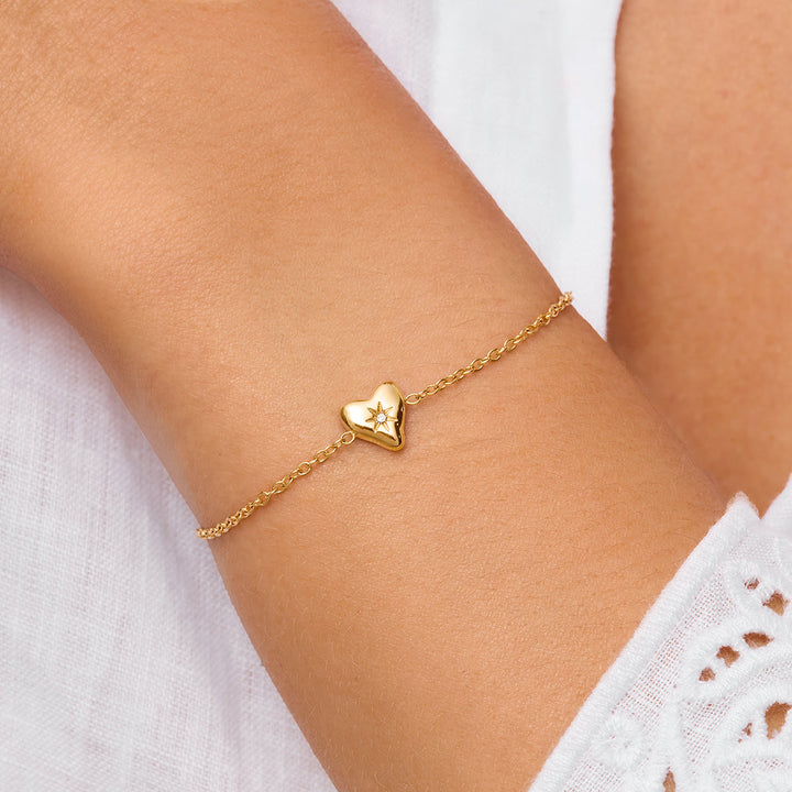 Molten Heart Made Mine Bracelet (Gold)