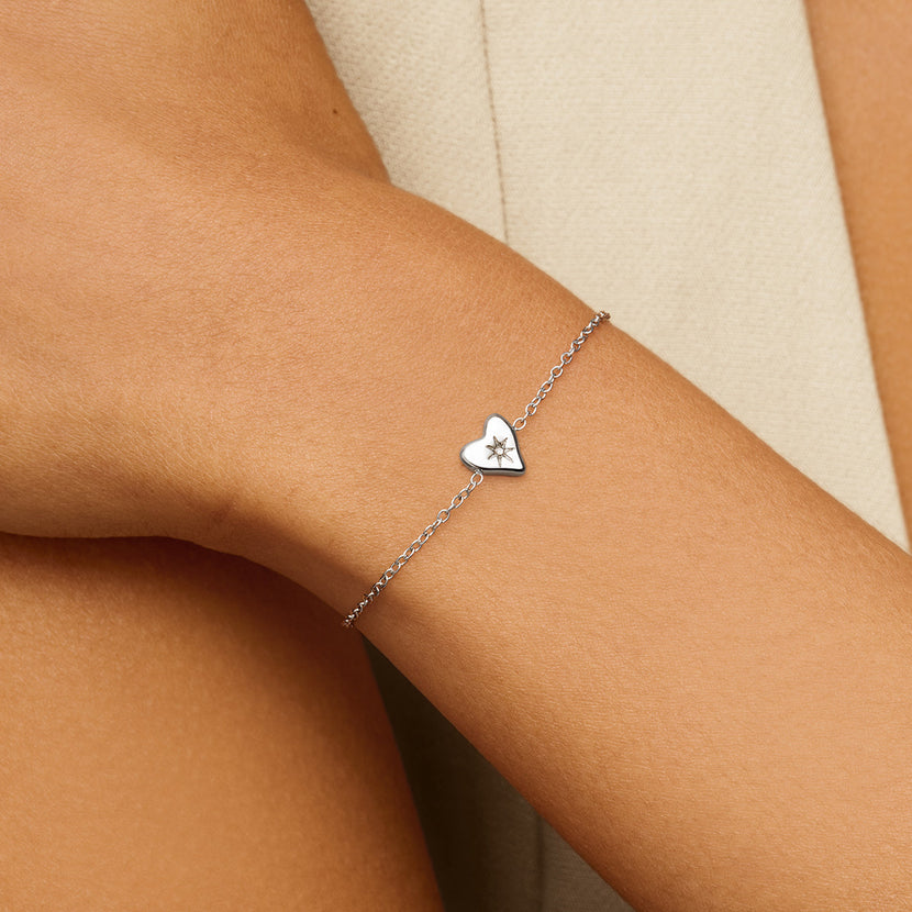 Molten Heart Little Luxe Bracelet (Silver)
