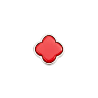 Red Clover Charms (Silver) - Plain