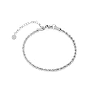 Small Rope Chain Bracelet (Silver)