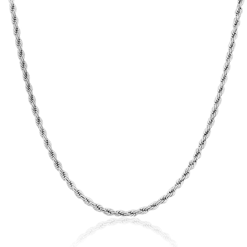 Layering Small Rope Chain Necklace (Silver)
