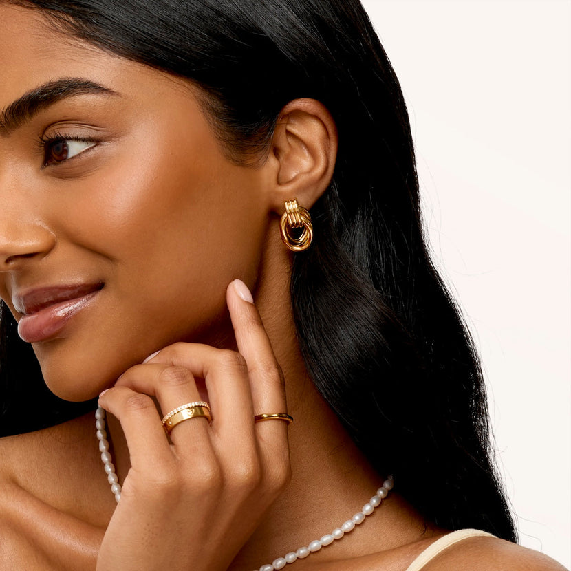 Statement Knot Studs (Gold)